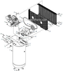 Part Location Diagram of PU009744AV Campbell Hausfeld Pulley